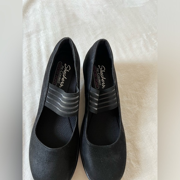 Sketchers Rumblers Space Odyssey Black Mary Jane Wedges Size 11 - Picture 9 of 10